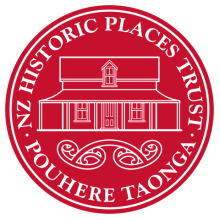 Logo for Heritage NZ Pouhere Taonga