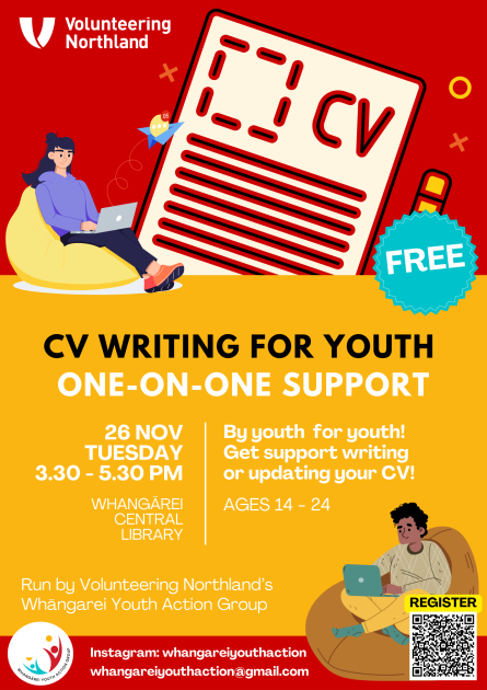 CV Writing for Youth - One-on-one Support | Volunteering Northland